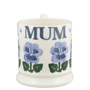 Emma Bridgewater Blue Pansies Mum Half Pint Mug